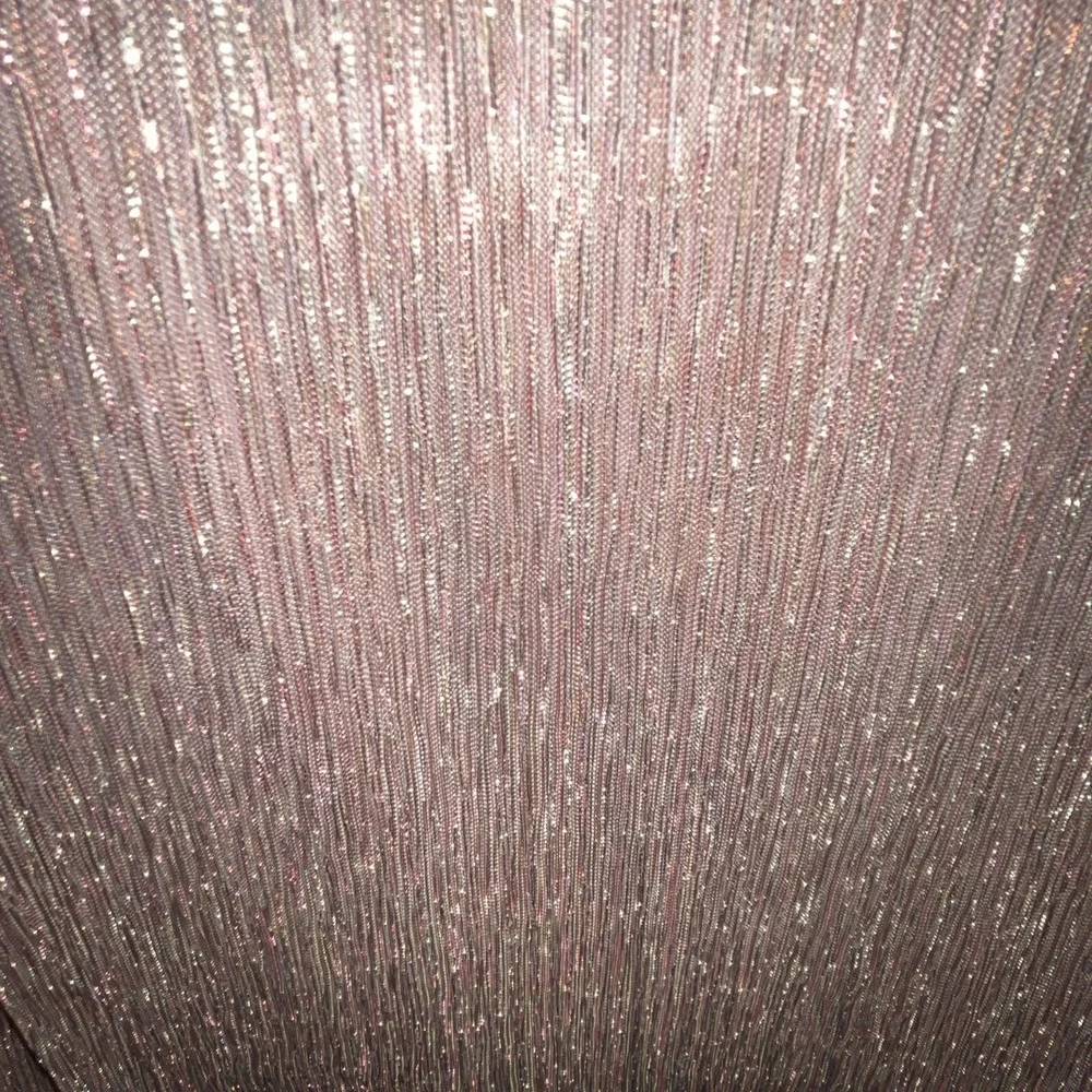 Nine West Dress Size Med SHIMMERY Metallic Rose‎ Gold  Mock Neck Flowy